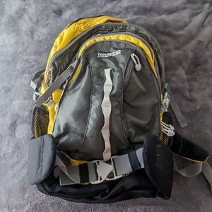 Yellow/gray Jansport Odyssey backpack